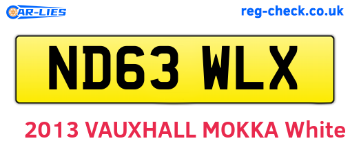ND63WLX are the vehicle registration plates.