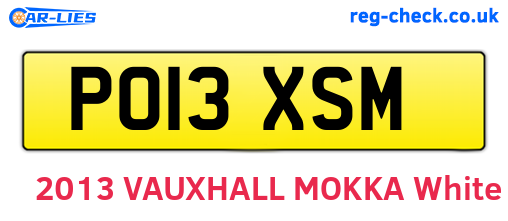 PO13XSM are the vehicle registration plates.