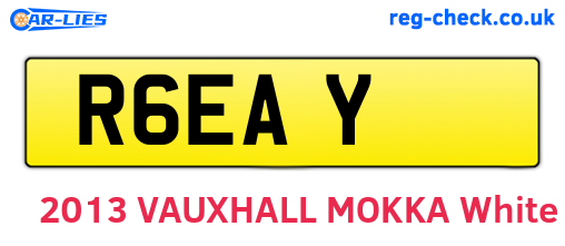 R6EAY are the vehicle registration plates.