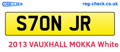 S70NJR are the vehicle registration plates.