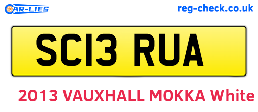 SC13RUA are the vehicle registration plates.