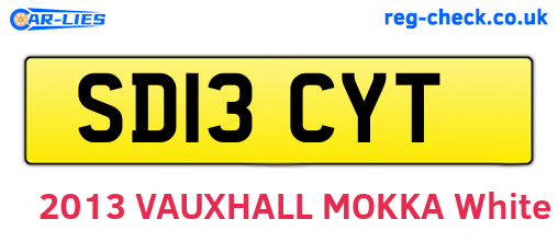 SD13CYT are the vehicle registration plates.