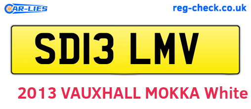 SD13LMV are the vehicle registration plates.