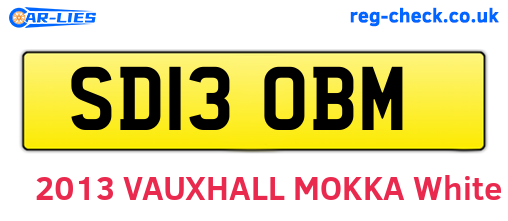 SD13OBM are the vehicle registration plates.