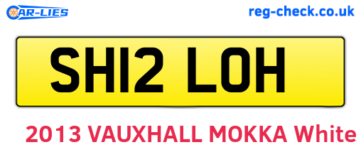 SH12LOH are the vehicle registration plates.