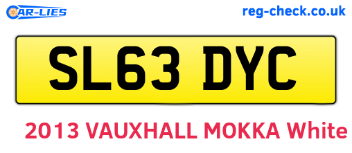 SL63DYC are the vehicle registration plates.