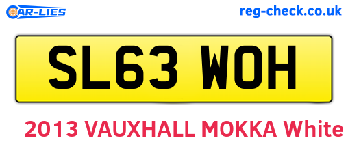 SL63WOH are the vehicle registration plates.