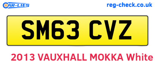 SM63CVZ are the vehicle registration plates.