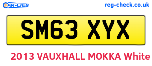 SM63XYX are the vehicle registration plates.