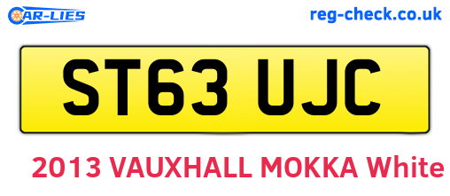 ST63UJC are the vehicle registration plates.