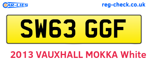 SW63GGF are the vehicle registration plates.