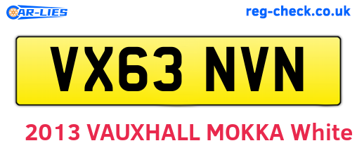 VX63NVN are the vehicle registration plates.