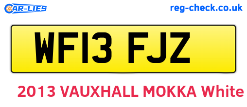 WF13FJZ are the vehicle registration plates.