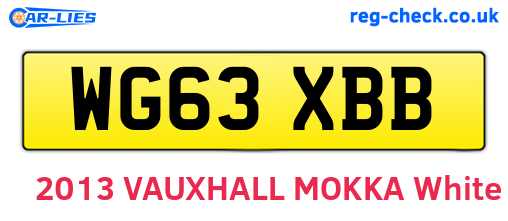 WG63XBB are the vehicle registration plates.