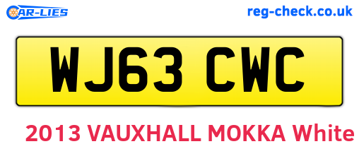 WJ63CWC are the vehicle registration plates.