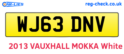 WJ63DNV are the vehicle registration plates.