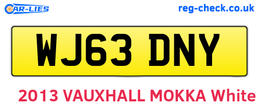 WJ63DNY are the vehicle registration plates.