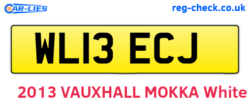 WL13ECJ are the vehicle registration plates.