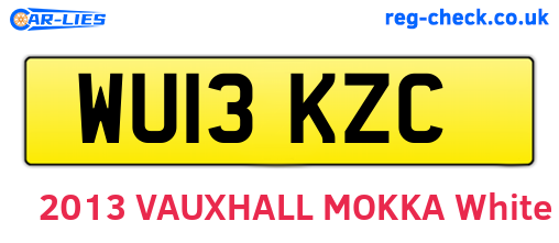 WU13KZC are the vehicle registration plates.