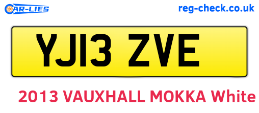 YJ13ZVE are the vehicle registration plates.