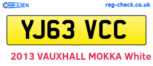 YJ63VCC are the vehicle registration plates.