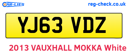 YJ63VDZ are the vehicle registration plates.