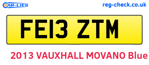 FE13ZTM are the vehicle registration plates.