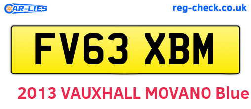 FV63XBM are the vehicle registration plates.