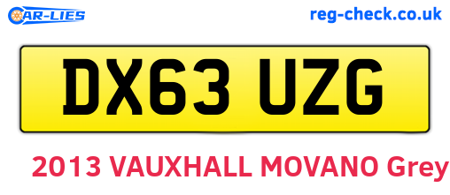 DX63UZG are the vehicle registration plates.