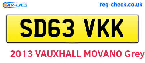 SD63VKK are the vehicle registration plates.