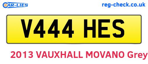 V444HES are the vehicle registration plates.