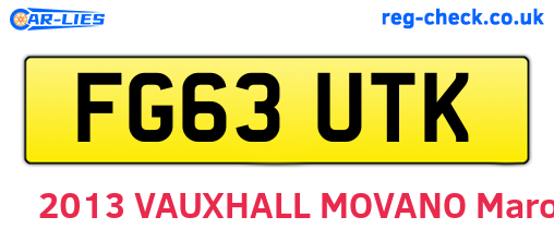 FG63UTK are the vehicle registration plates.