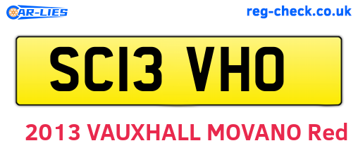 SC13VHO are the vehicle registration plates.