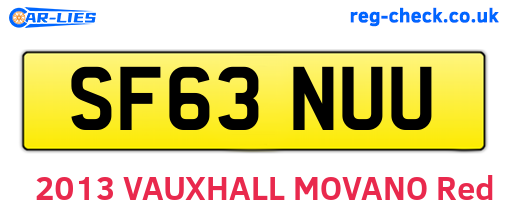 SF63NUU are the vehicle registration plates.