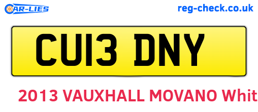 CU13DNY are the vehicle registration plates.