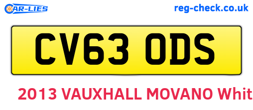 CV63ODS are the vehicle registration plates.