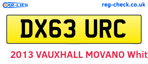 DX63URC are the vehicle registration plates.