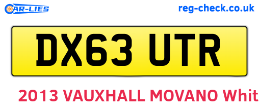 DX63UTR are the vehicle registration plates.