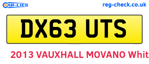 DX63UTS are the vehicle registration plates.