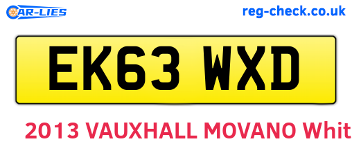 EK63WXD are the vehicle registration plates.