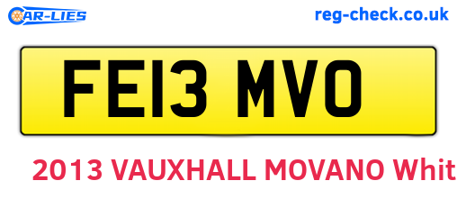 FE13MVO are the vehicle registration plates.