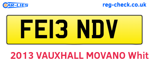 FE13NDV are the vehicle registration plates.