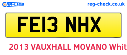 FE13NHX are the vehicle registration plates.