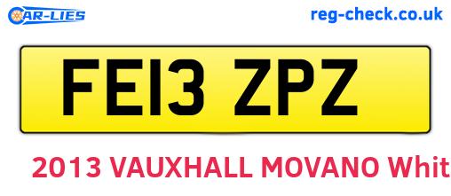 FE13ZPZ are the vehicle registration plates.