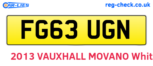 FG63UGN are the vehicle registration plates.