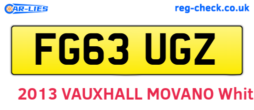 FG63UGZ are the vehicle registration plates.