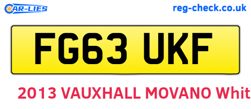 FG63UKF are the vehicle registration plates.