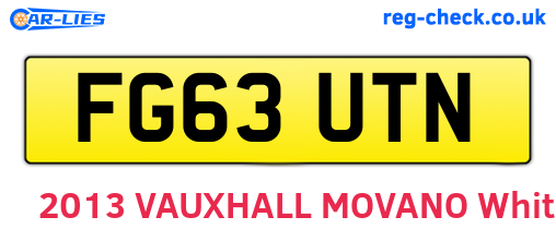 FG63UTN are the vehicle registration plates.