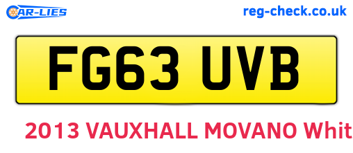 FG63UVB are the vehicle registration plates.