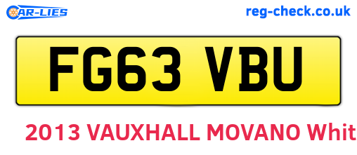 FG63VBU are the vehicle registration plates.